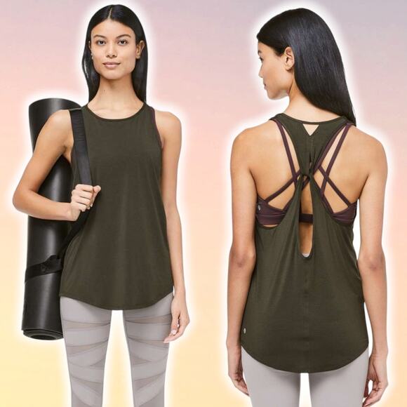 lululemon athletica Tops - LULULEMON More Movement Tank Size 10  Dark Olive